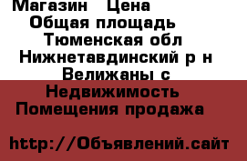 Магазин › Цена ­ 2 500 000 › Общая площадь ­ 56 - Тюменская обл., Нижнетавдинский р-н, Велижаны с. Недвижимость » Помещения продажа   